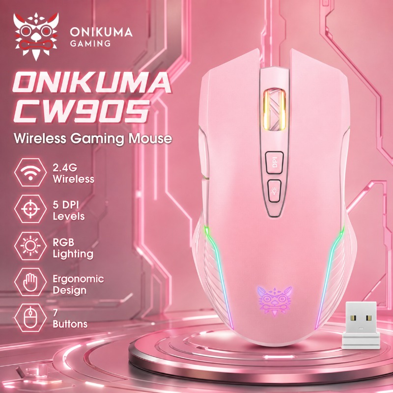 Gaming Console Buttons - ONIKUMA CW905 Wireless/Wire Gaming Mouse 3600